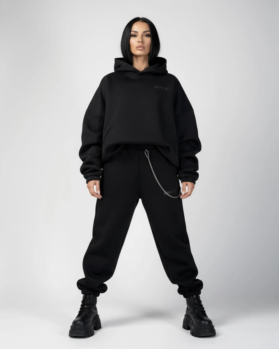2-Piece Set: Hoodie Core Eternity Black + Sweatpants Core Eternity Black