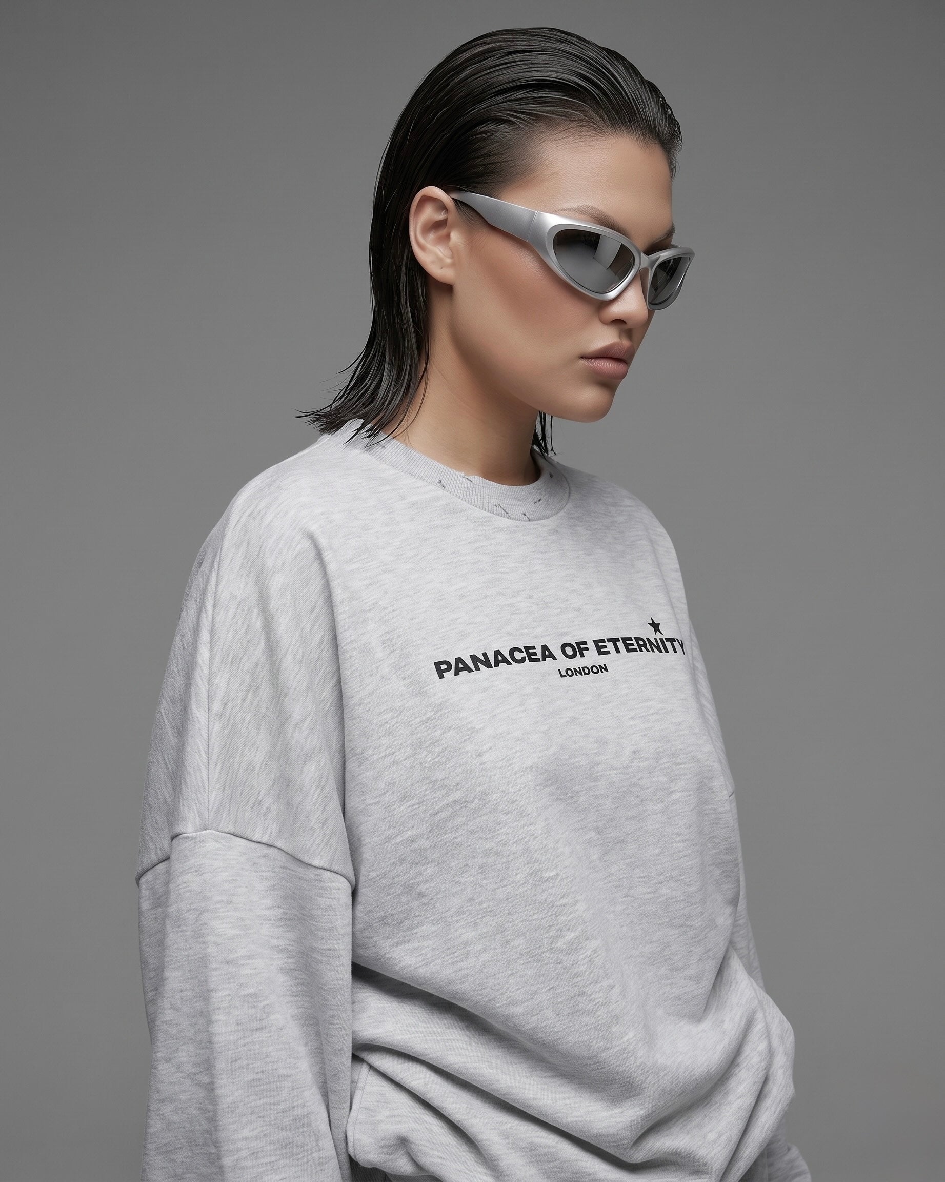 2-Piece Women Set: Sweater and Sweatpants Urban Melange Grey