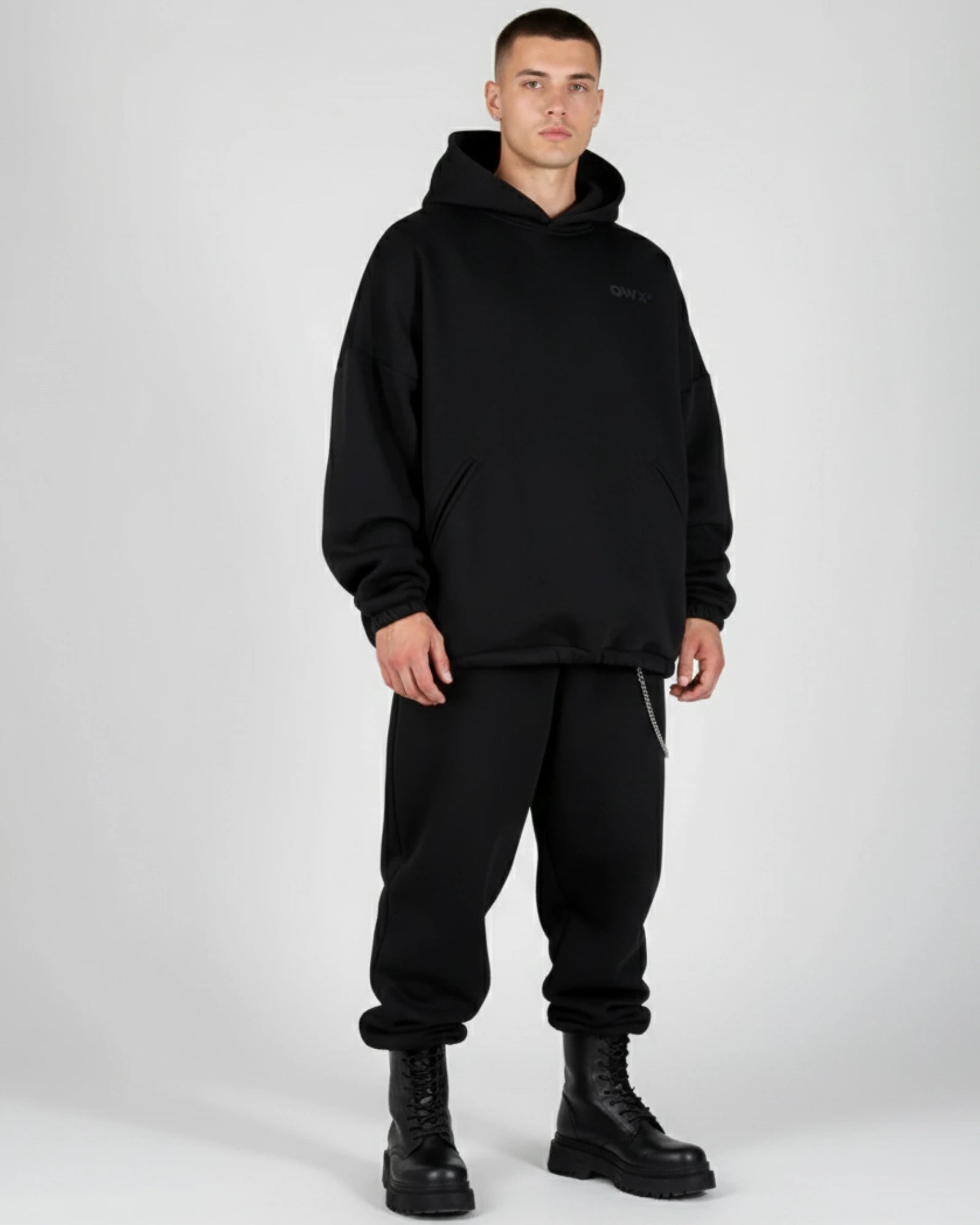 2-Piece Men Set: Hoodie Eternity Black + Sweatpants Eternity Black