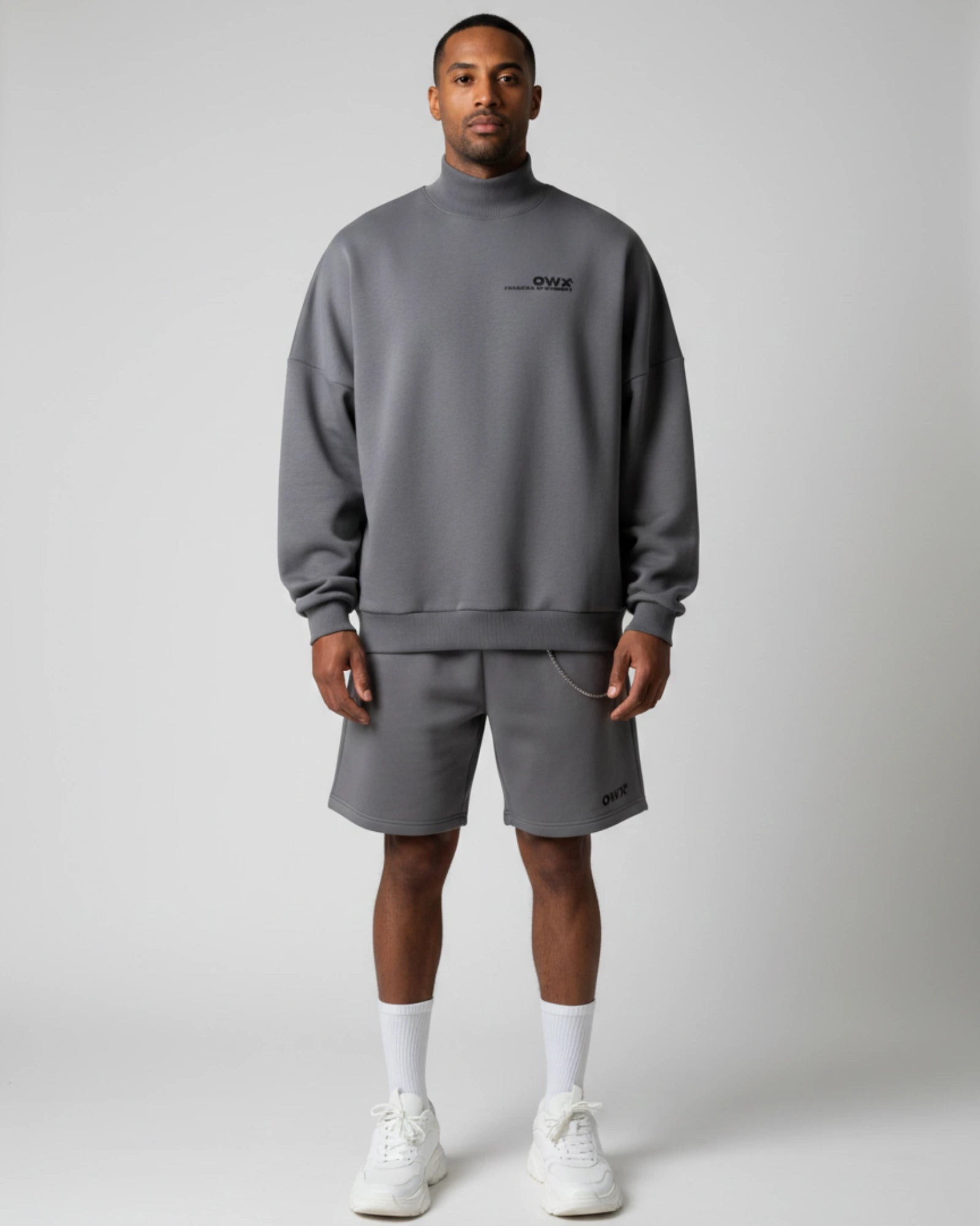 2-Piece Men Set: Sweater Eternity + Shorts Eternity - Grey