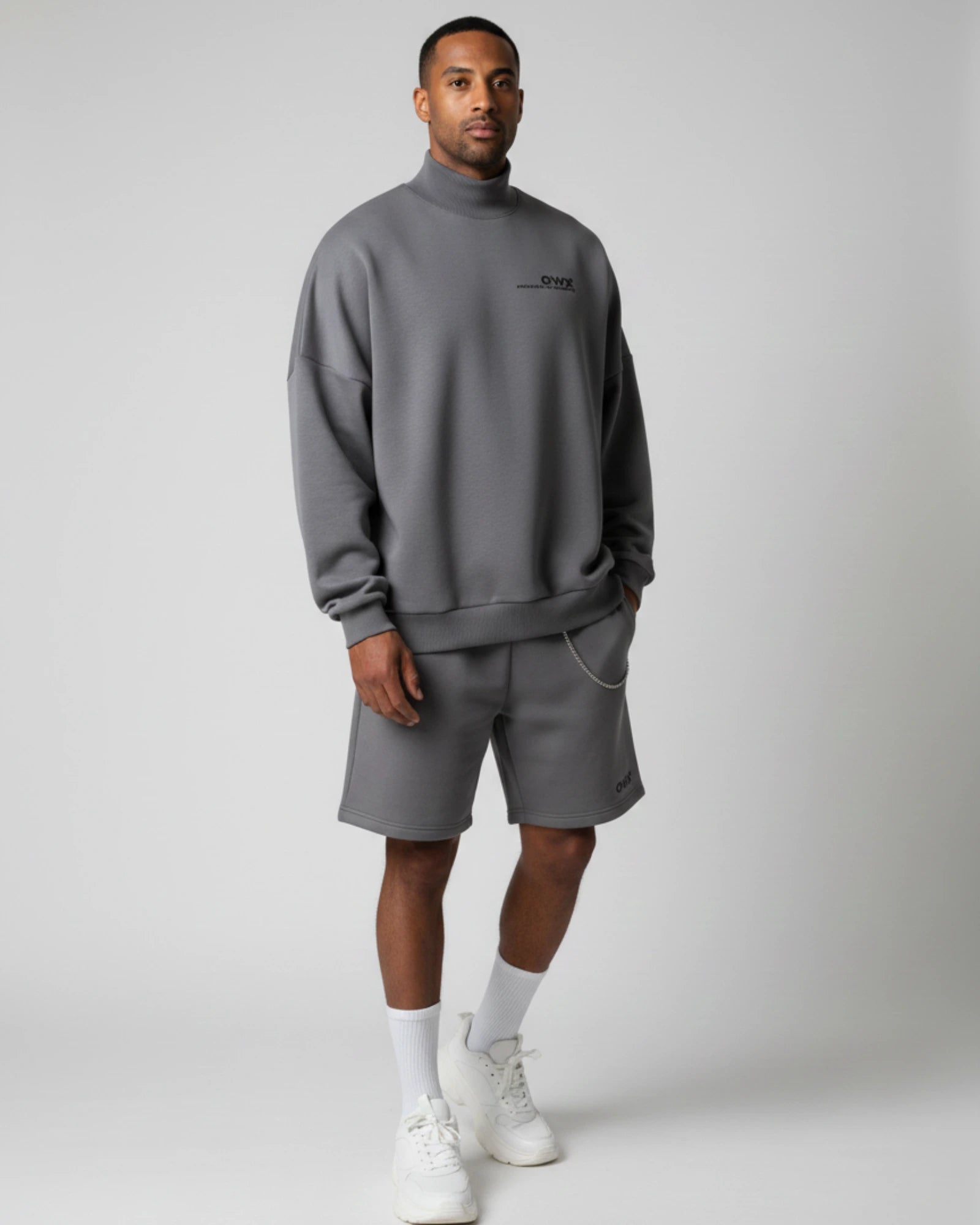 2-Piece Men Set: Sweater Eternity + Shorts Eternity - Grey