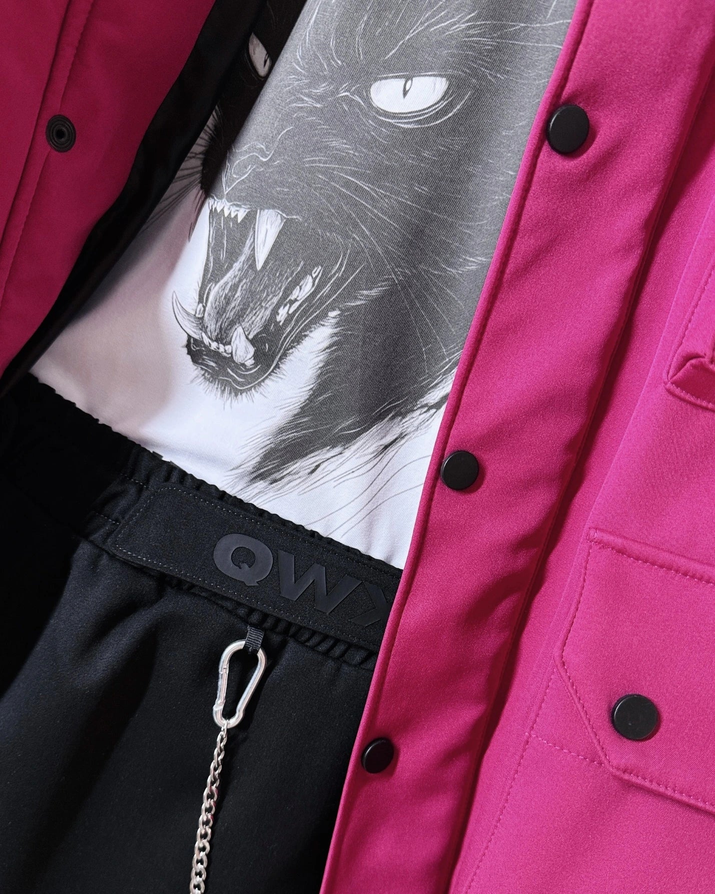 Co-Ord Set: Softshell Jacket Dominion + T-shirt Watch Me White + Trousers Genesis Line