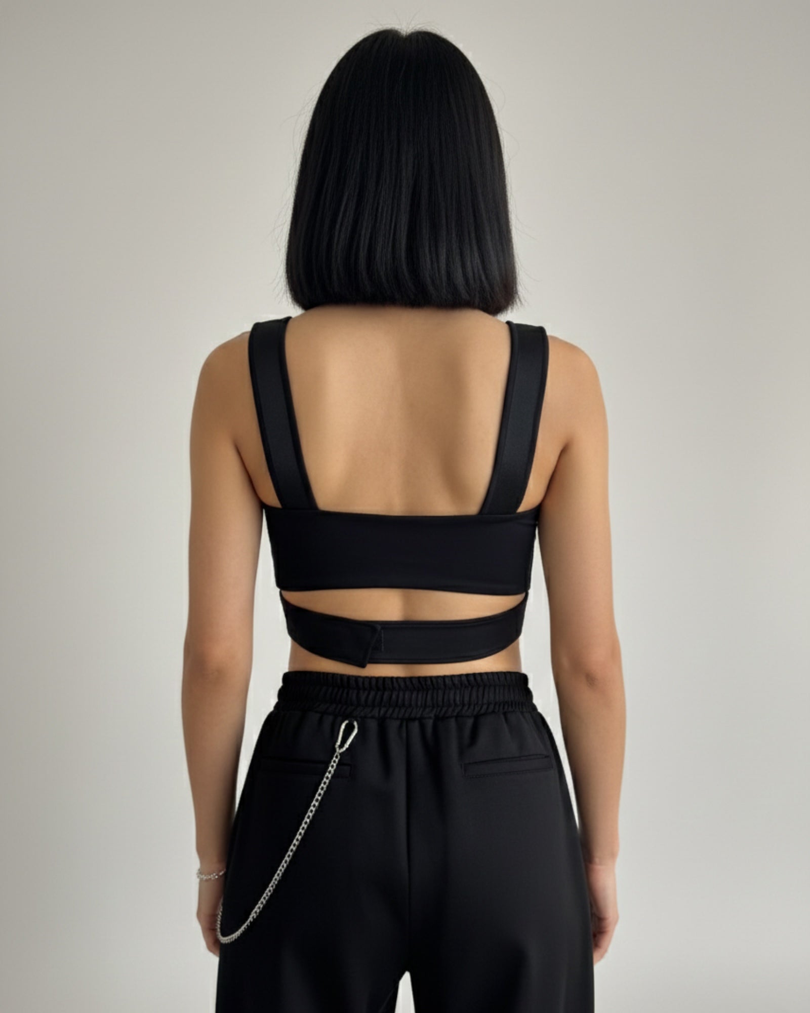 TOP CROP A FASCIA – NERO