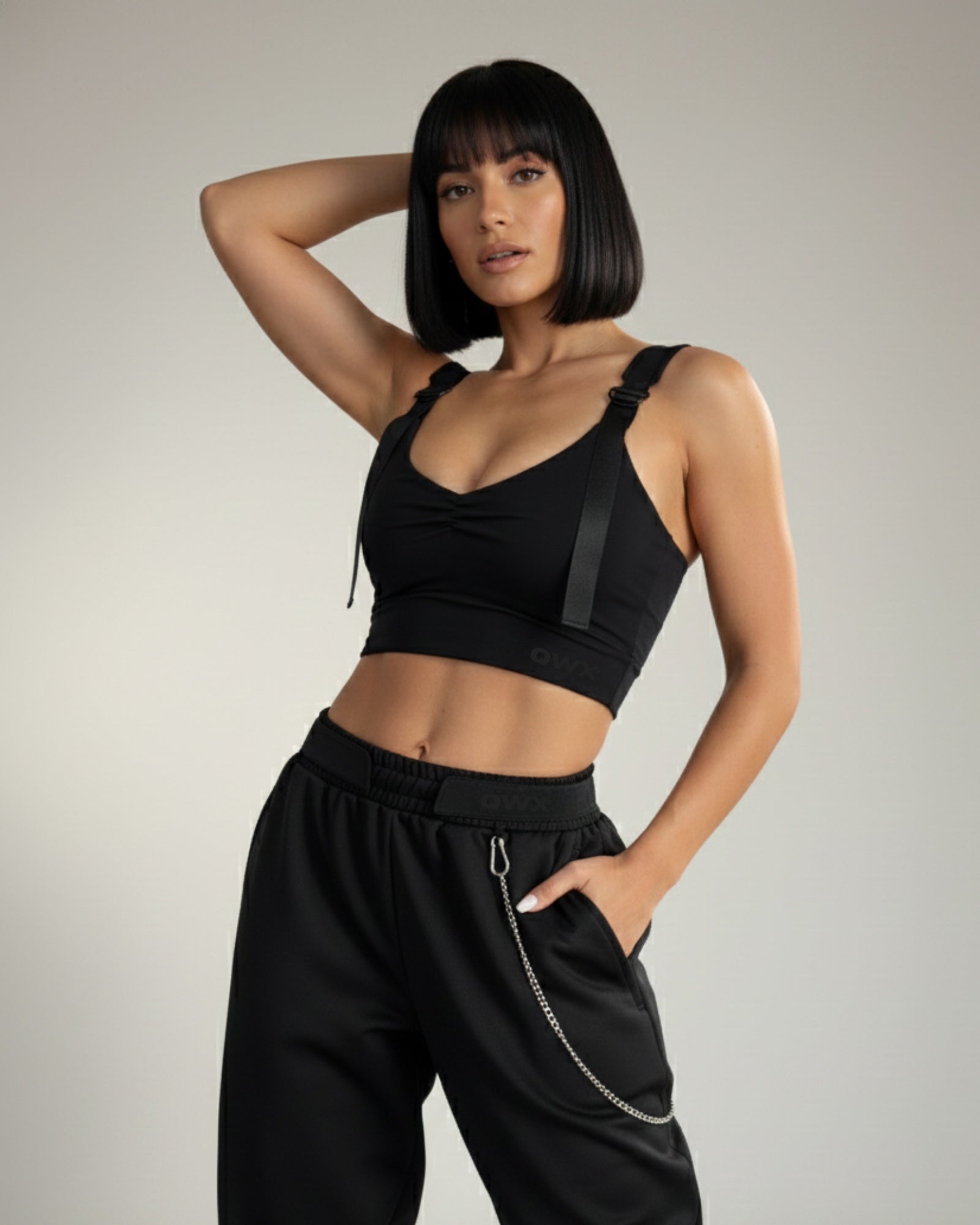 TOP CROP A FASCIA – NERO