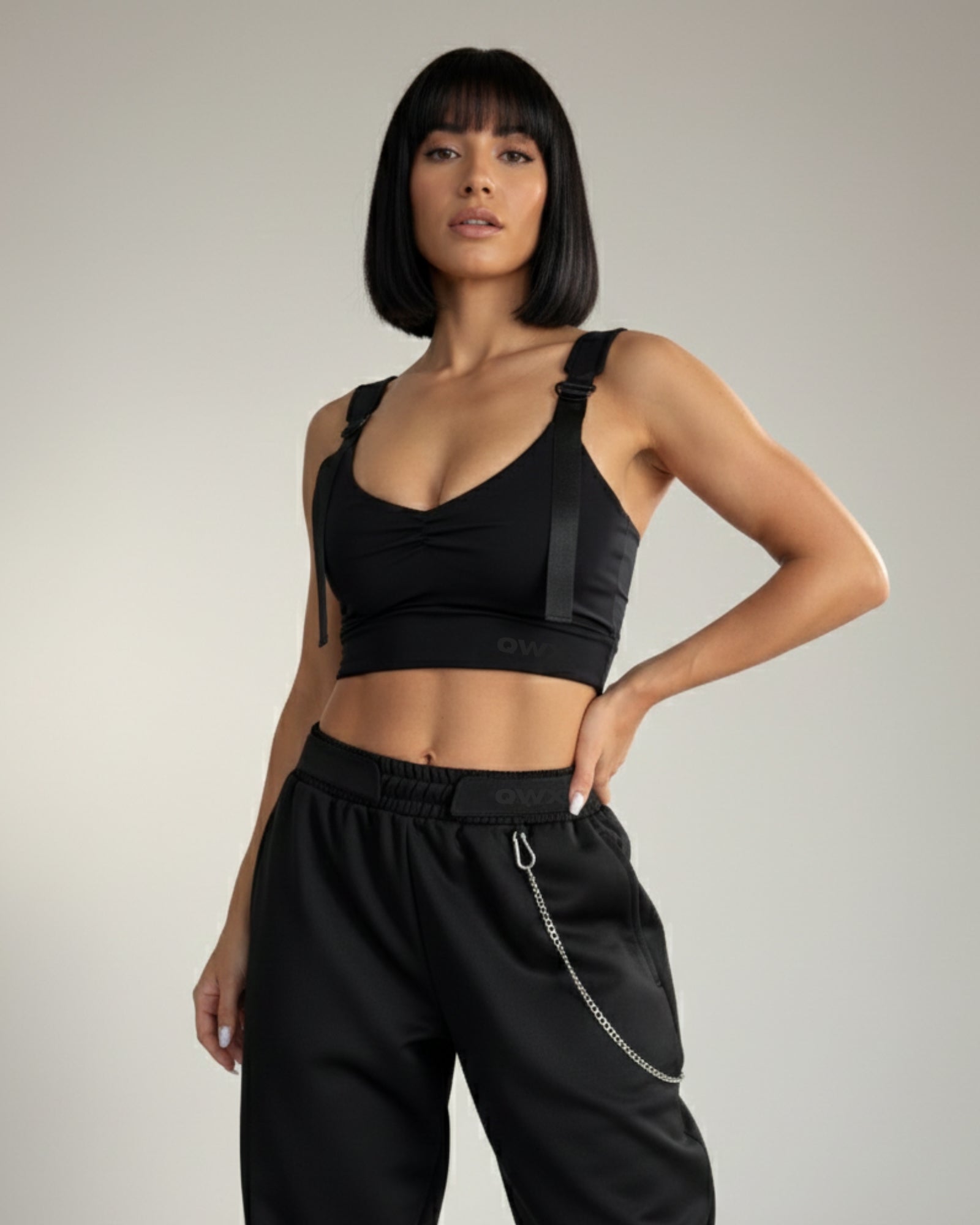 TOP CROP A FASCIA – NERO