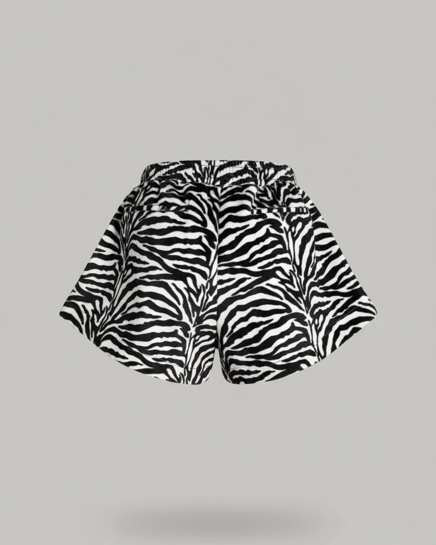 2-Piece Set: Savannah Zebra – Jacket + Shorts