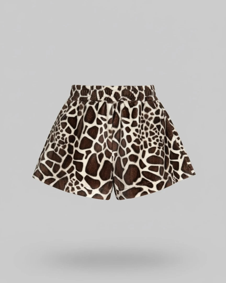 2-Piece Set: Savannah Giraffe – Jacket + Shorts