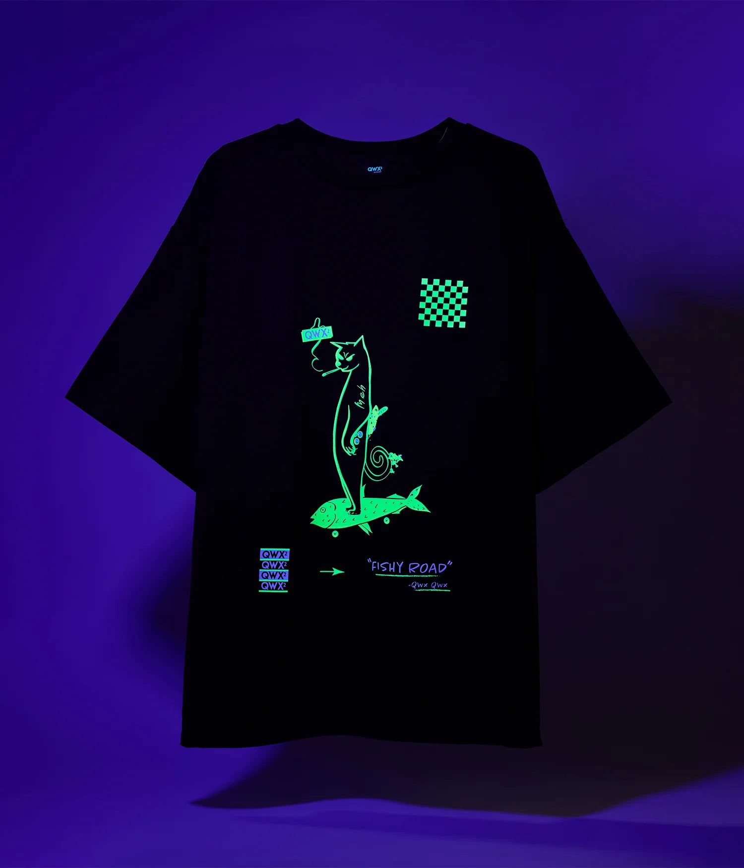 T-shirt Green UV – Tricky Cat