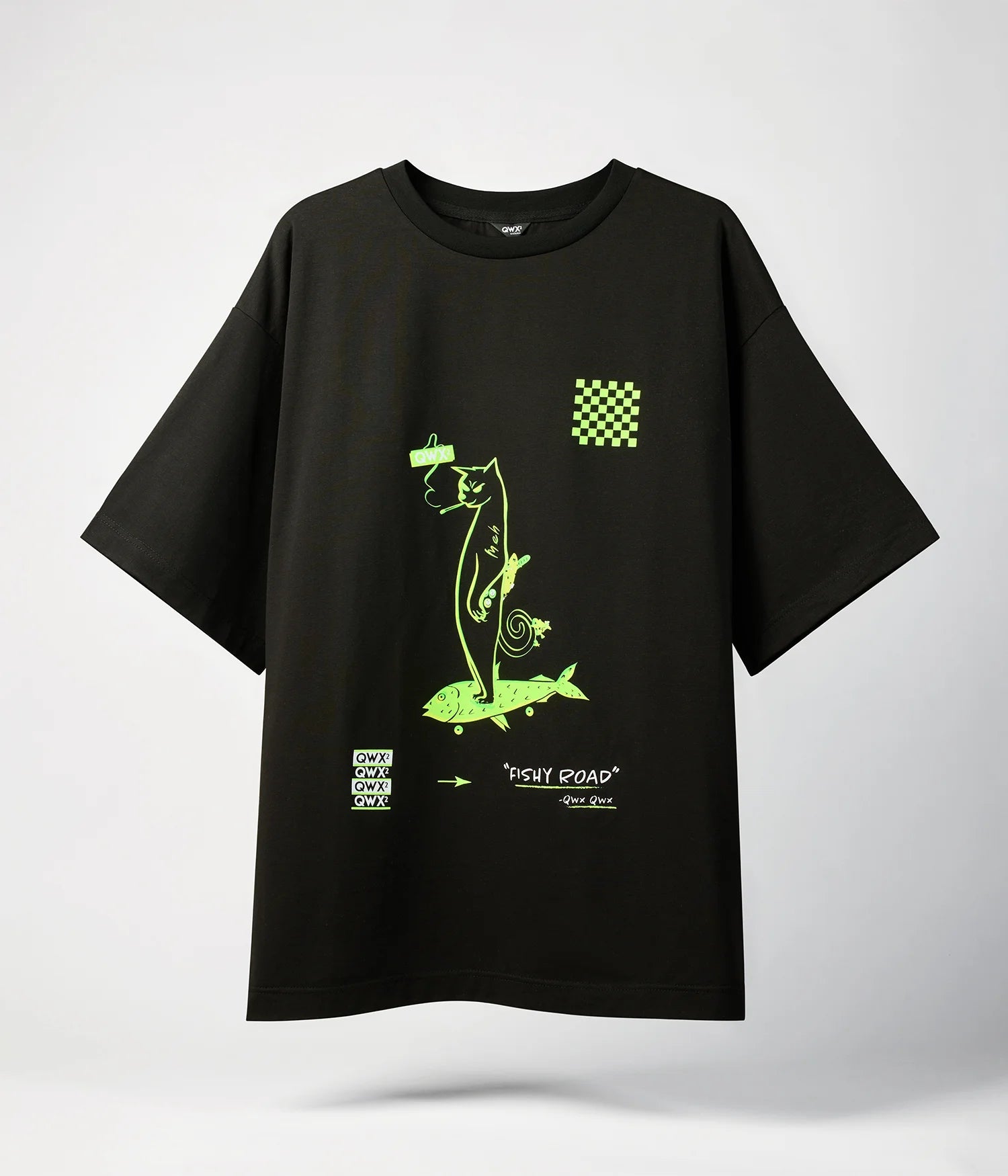 T-shirt Green UV – Tricky Cat