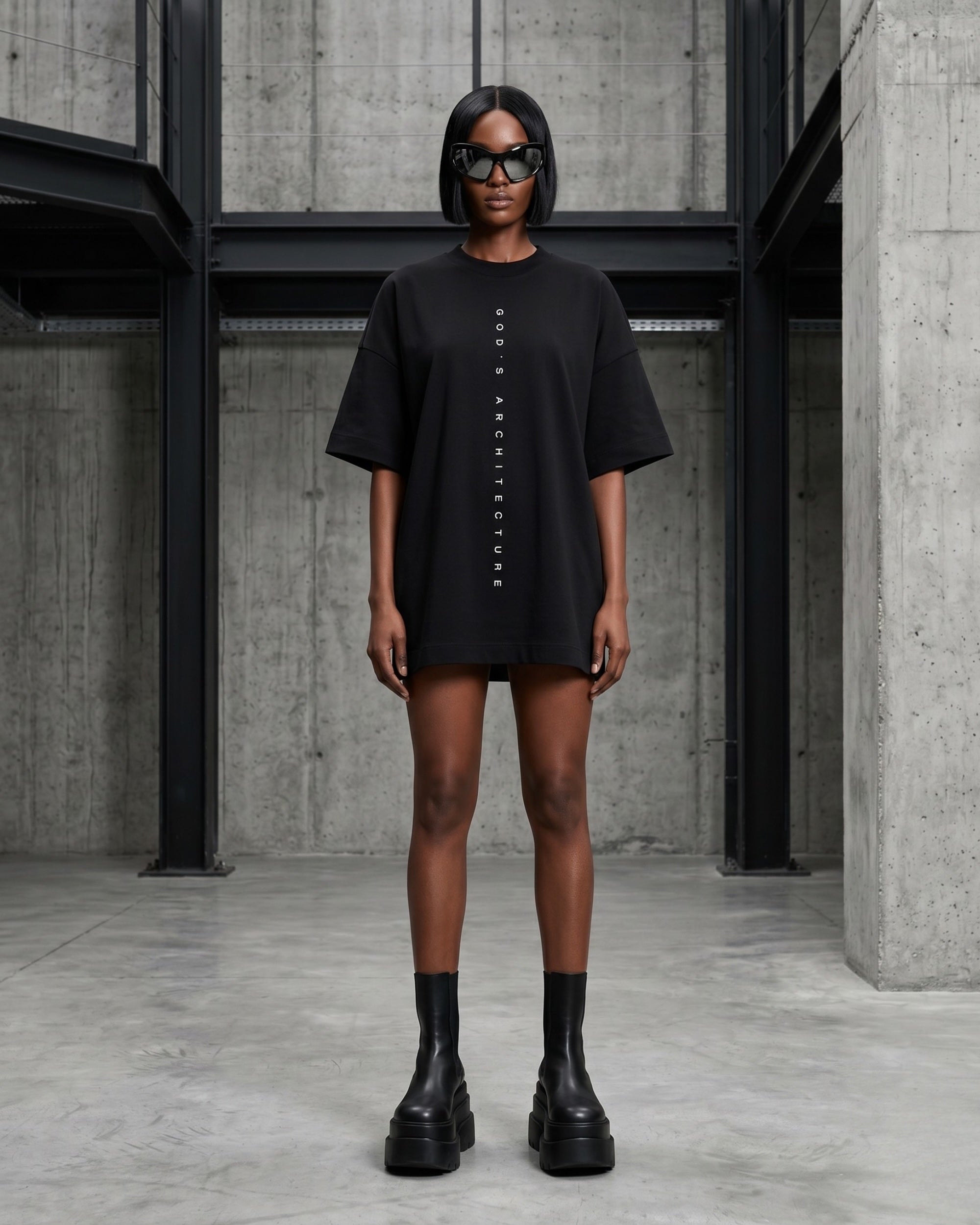 T-SHIRT GOD'S ARCHITECTURE – BLACK