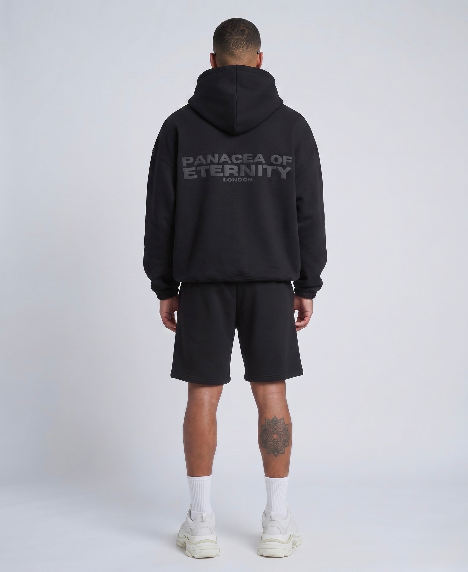 2-Piece Men Set: Hoodie Eternity Black + Short Eternity Black
