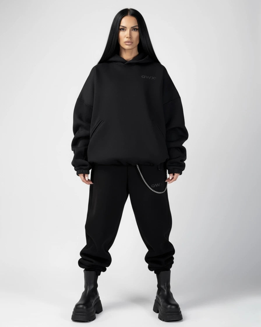 2-Piece Set: Hoodie Core Eternity Black + Sweatpants Core Eternity Black