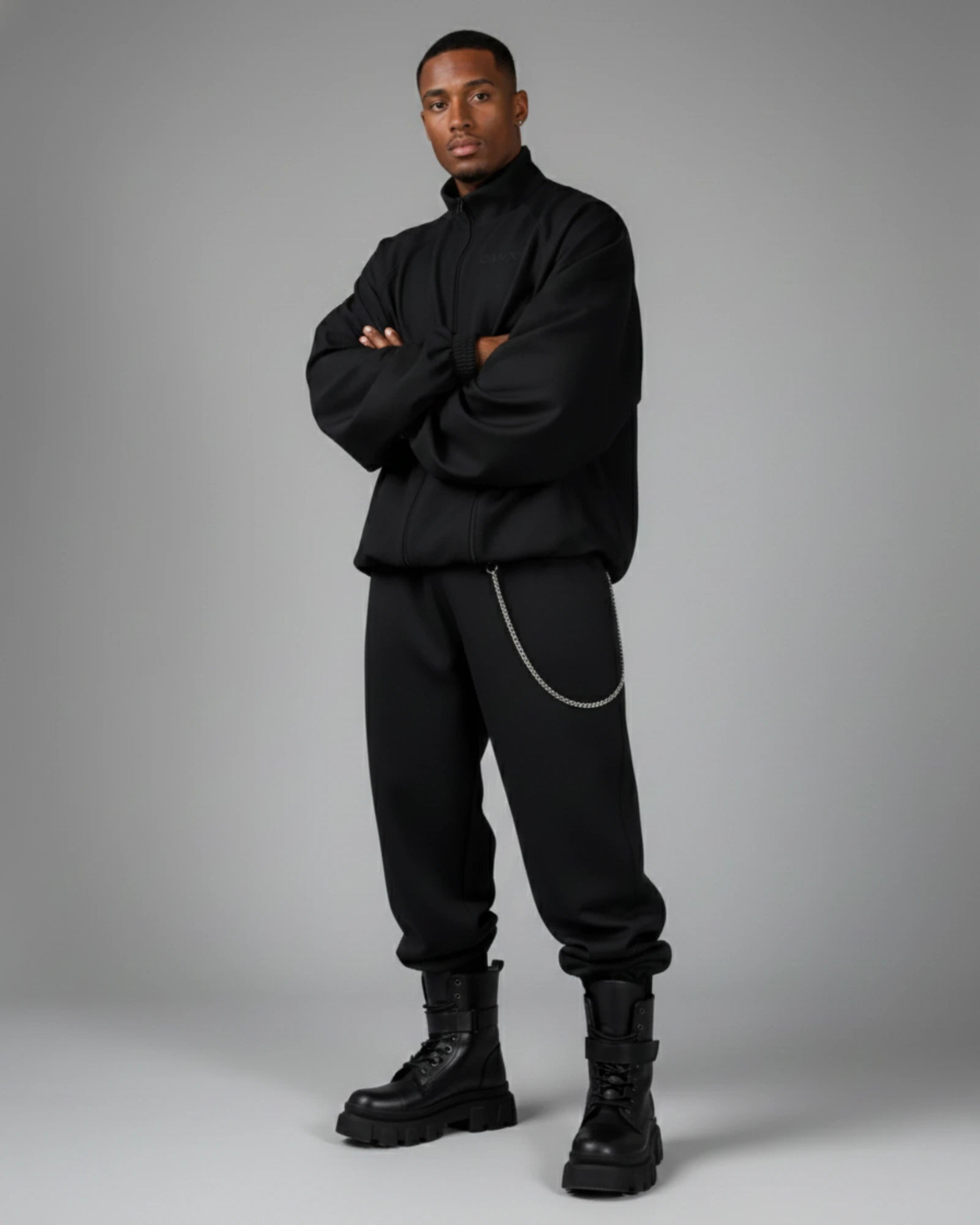 2-Piece Men Set: Blazer-Jacket Horizon + Trousers Horizon – Black