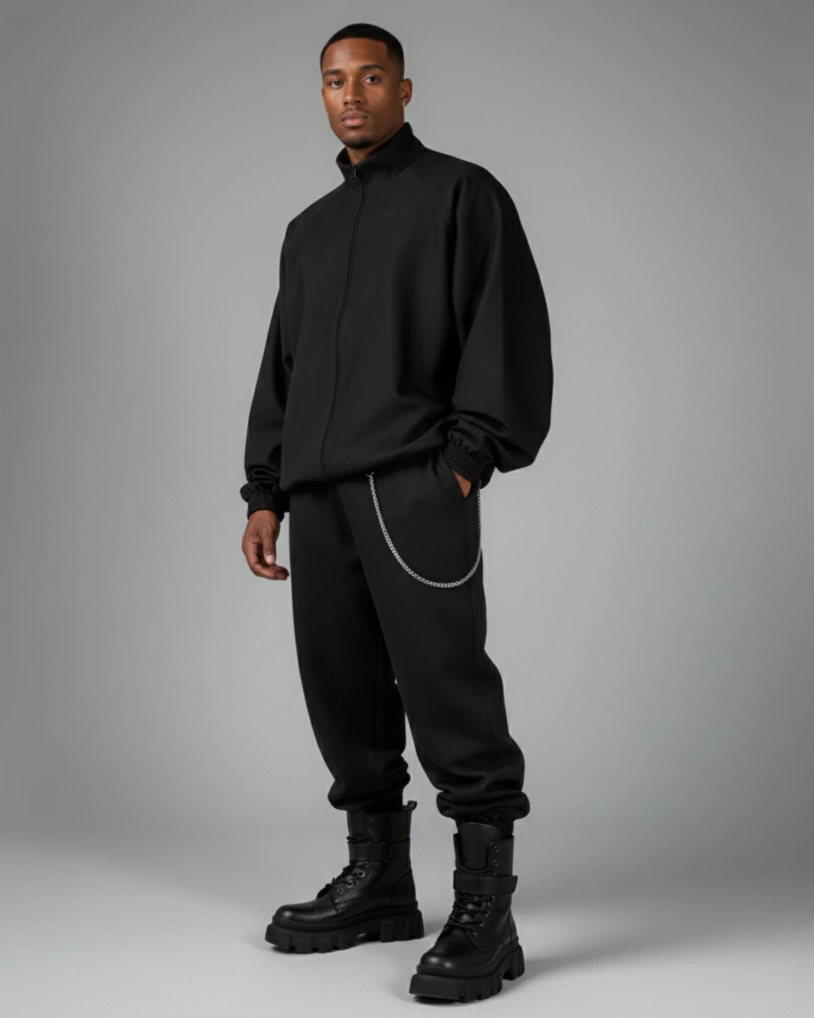 2-Piece Men Set: Blazer-Jacket Horizon + Trousers Horizon – Black