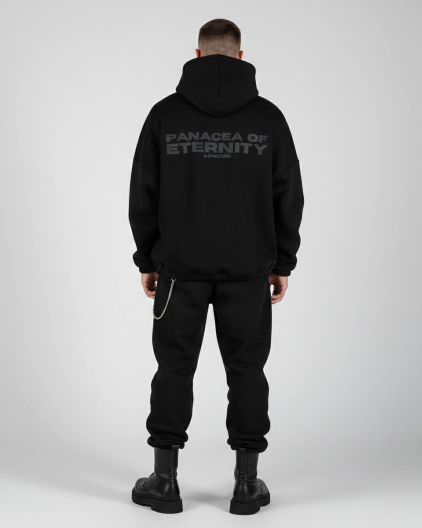 2-Piece Men Set: Hoodie Eternity Black + Sweatpants Eternity Black