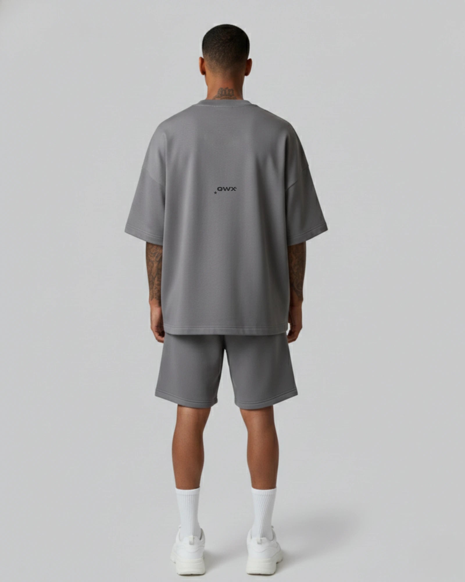 2-Piece Men Set: TSHIRT URBAN + SHORTS ETERNITY – GREY