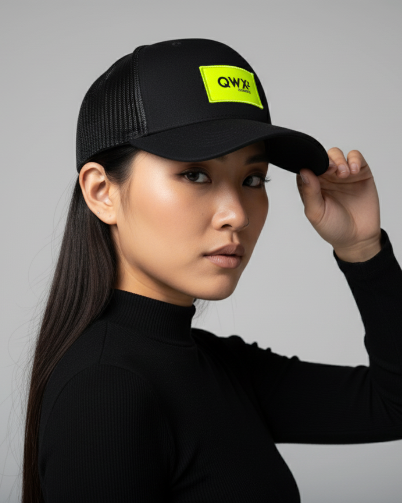 Gorra ELEVATE – Etiqueta amarillo neón