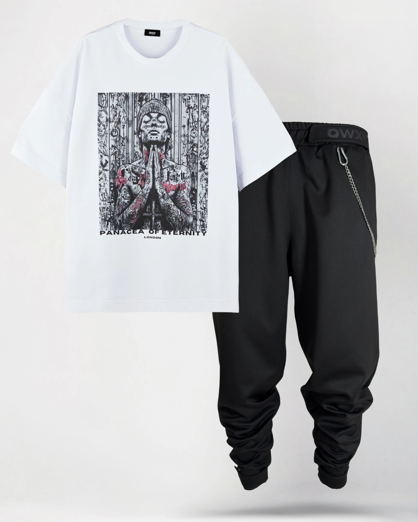 Co-Ord Set: T-Shirt Redeemed Praye White + Trousers Genesis Line