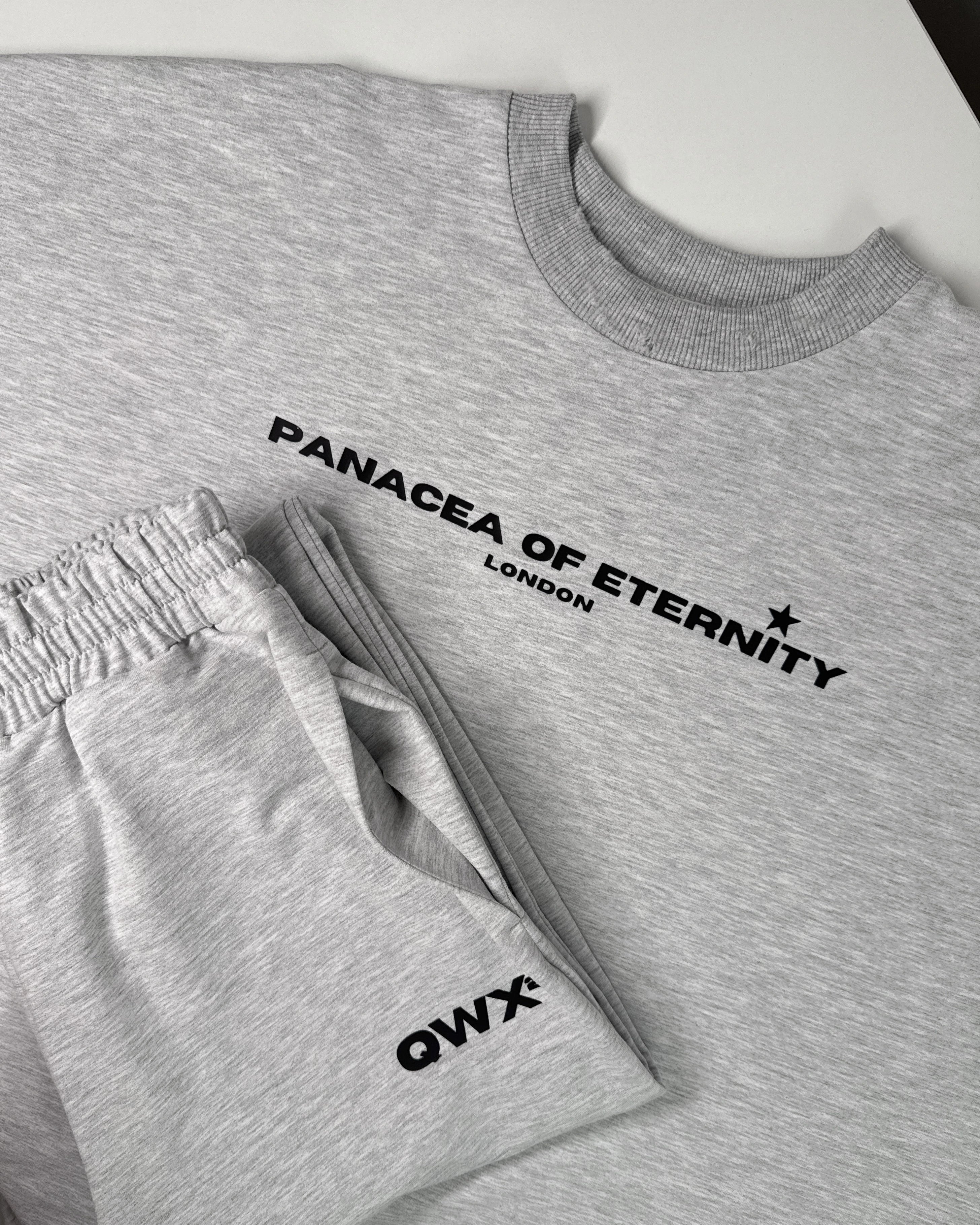 Conjunto de 2 piezas para hombre: Jersey Urban + Pantalón deportivo ancho Urban Melange Grey