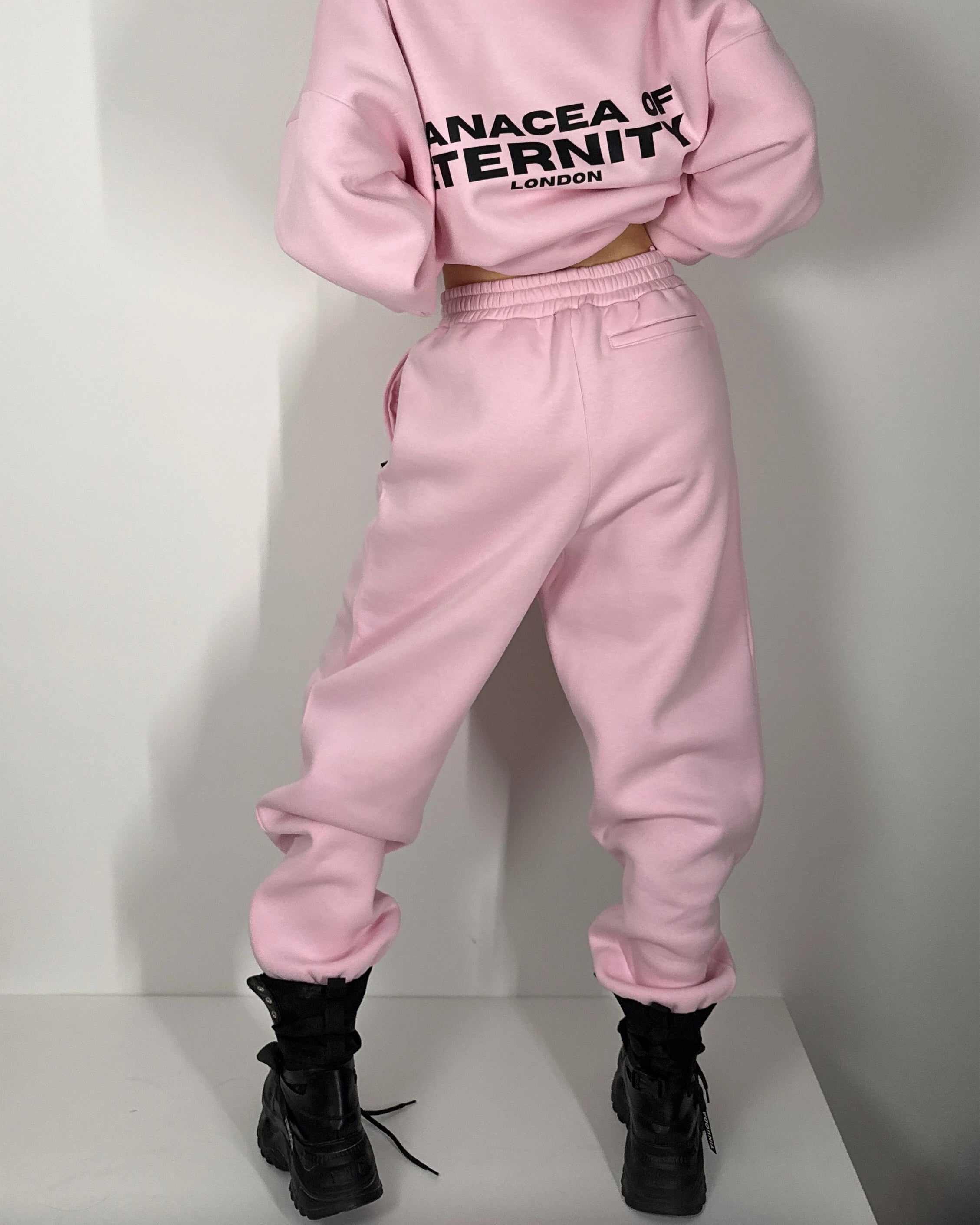 Conjunto de 2 piezas para mujer: Sudadera con capucha Eternity Pink + Pantalón deportivo Eternity Pink
