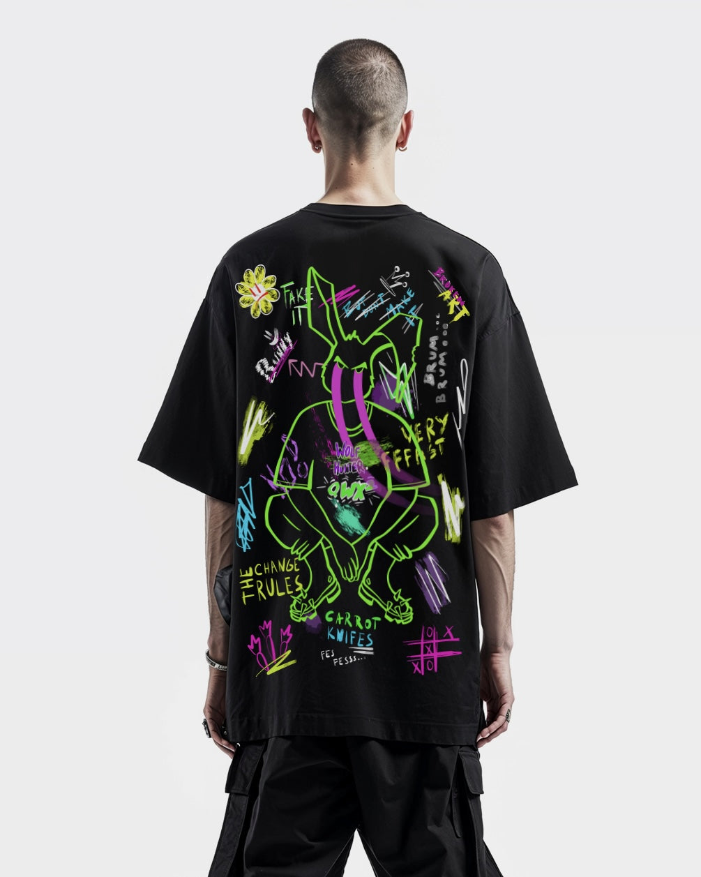 Camiseta extragrande ArtBack – Cazador de lobos