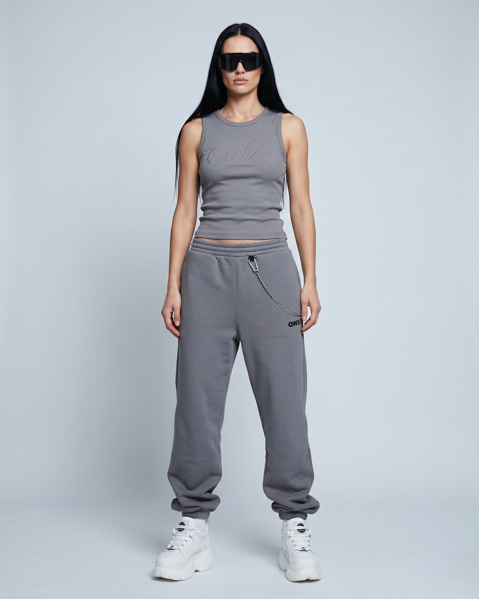 RIBBED TANK TOP – GREY