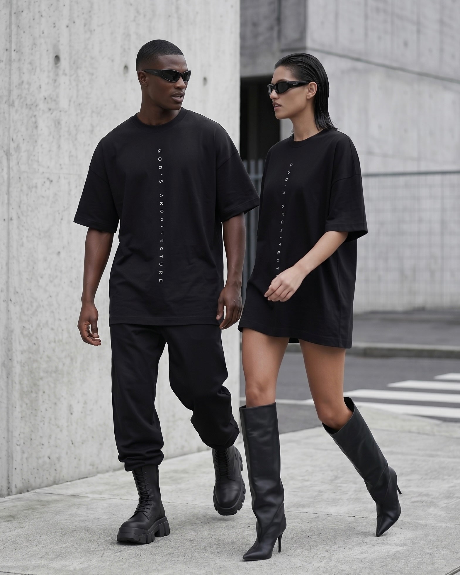 T-SHIRT GOD'S ARCHITECTURE – SCHWARZ