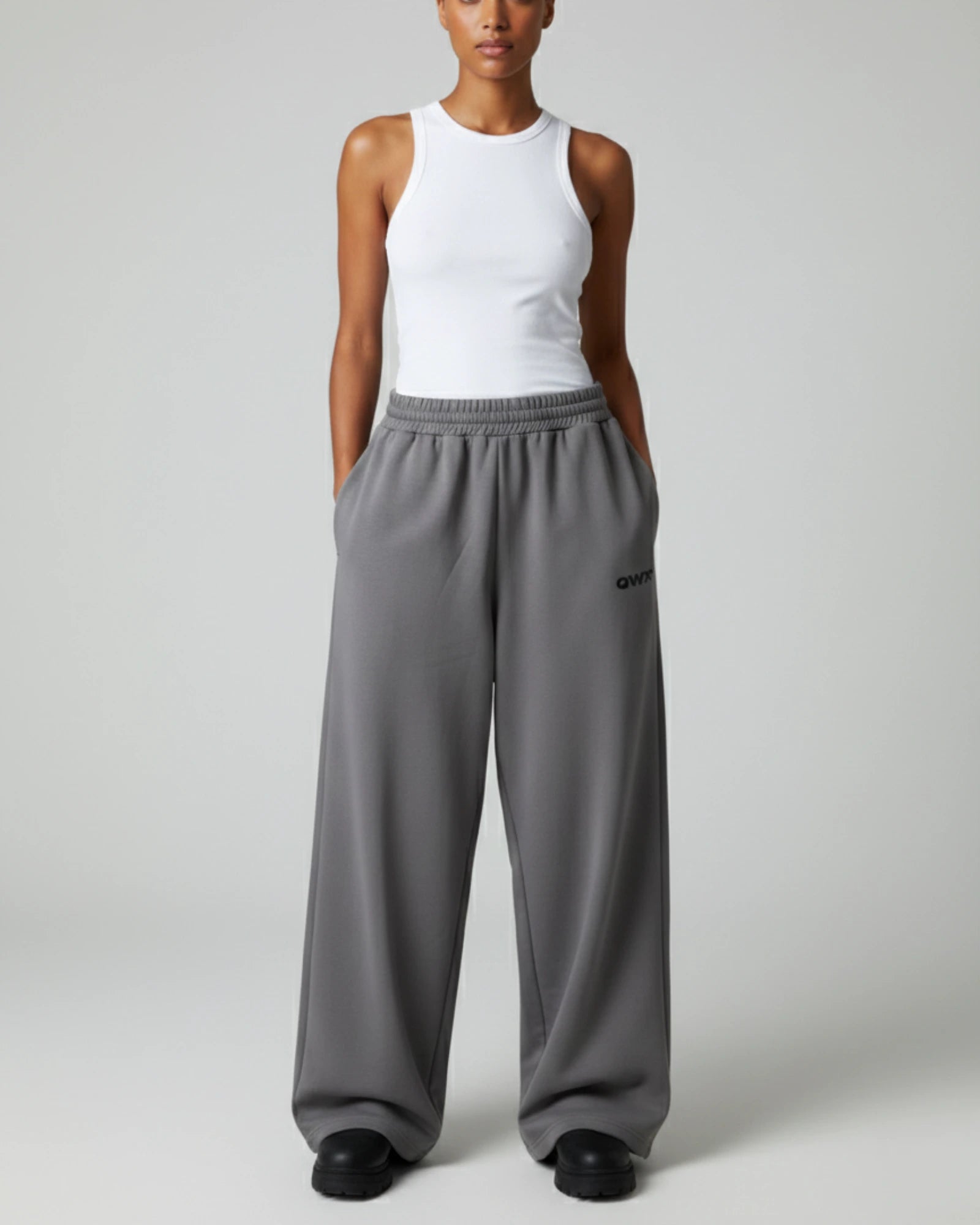 Wide-Leg Sweatpants Urban Grey