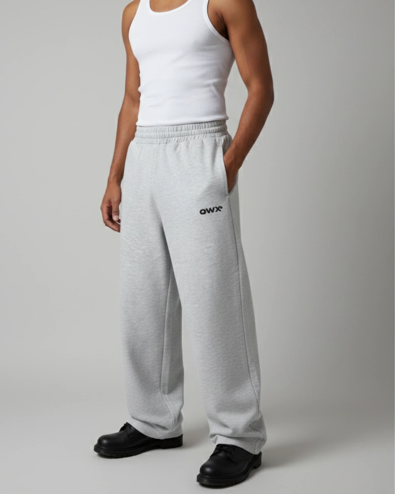 Wide-Leg Sweatpants Urban Melange Grey