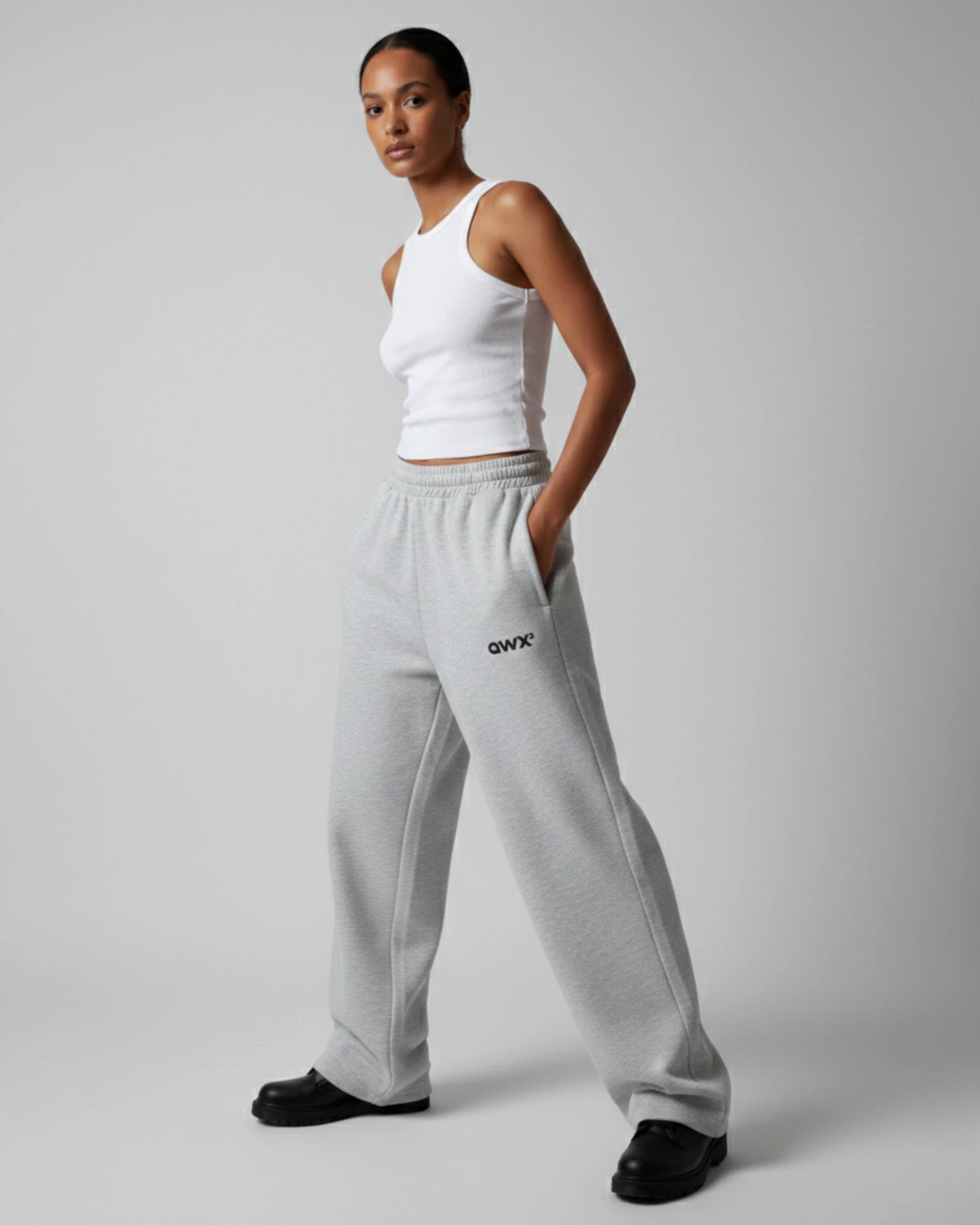 Wide-Leg Sweatpants Urban Melange Grey