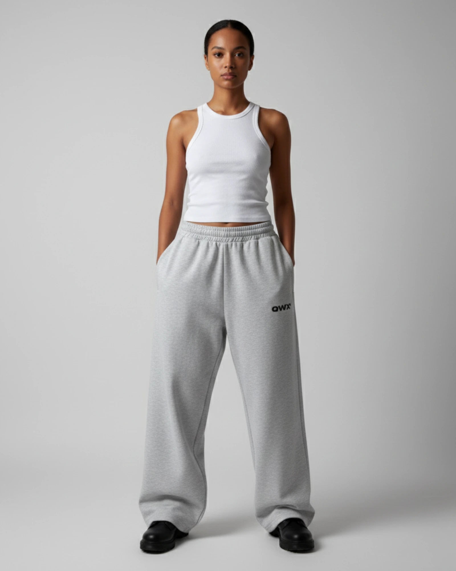 Wide-Leg Sweatpants Urban Melange Grey