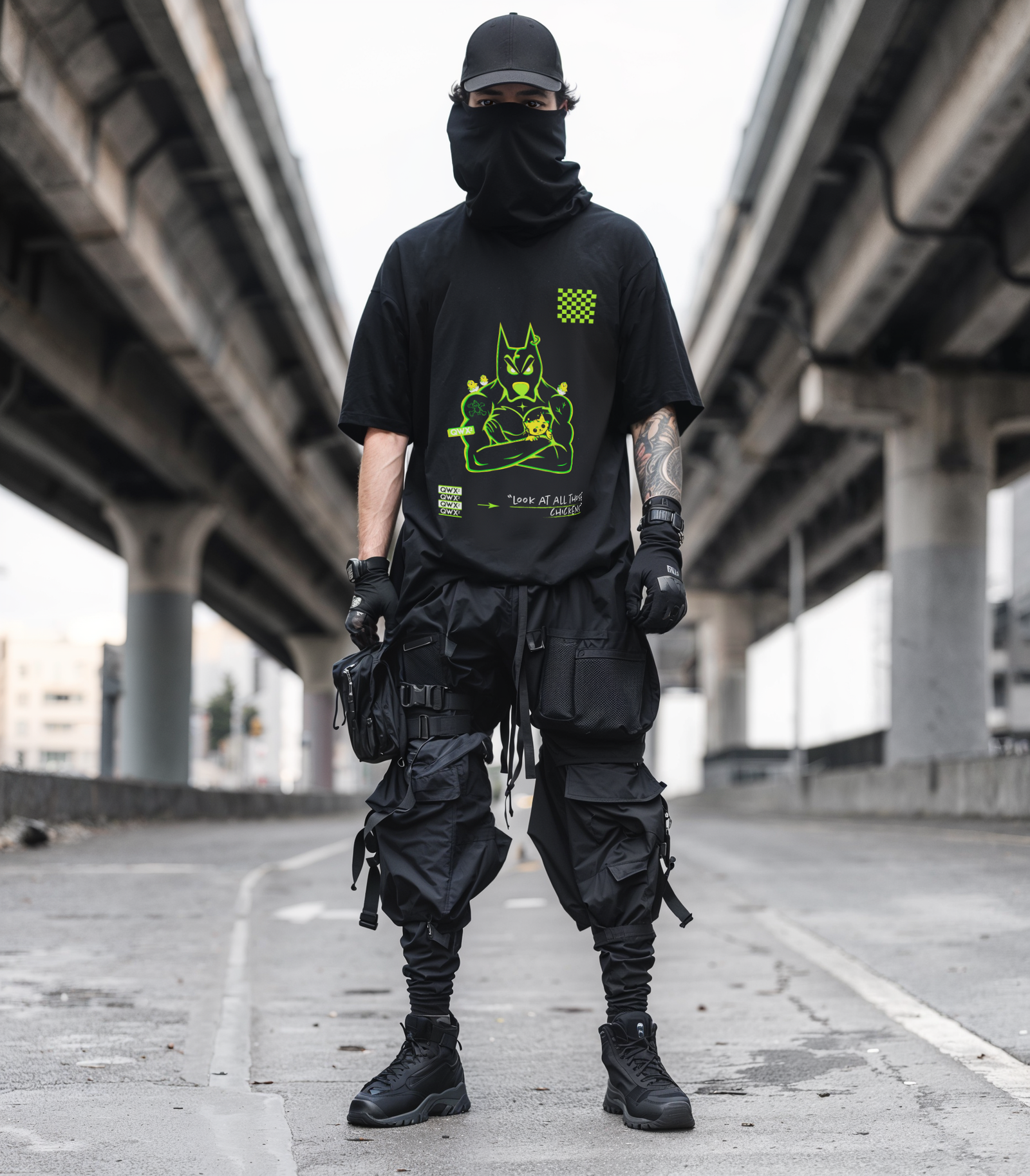 QWX2 T-shirt Green UV Army Dogy