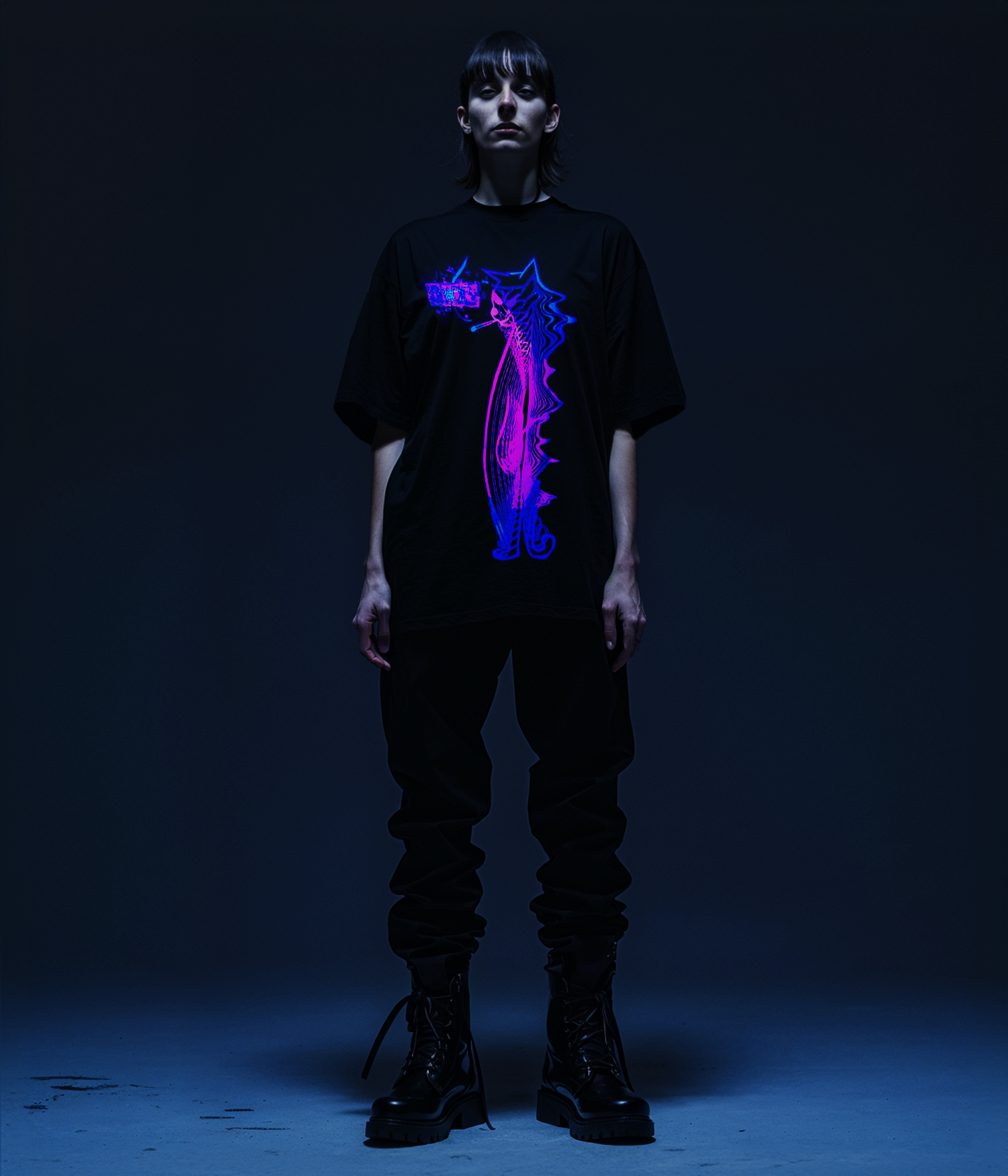 QWX2-T-shirt-Techno-UV-Tricky-Cat-UV-picture