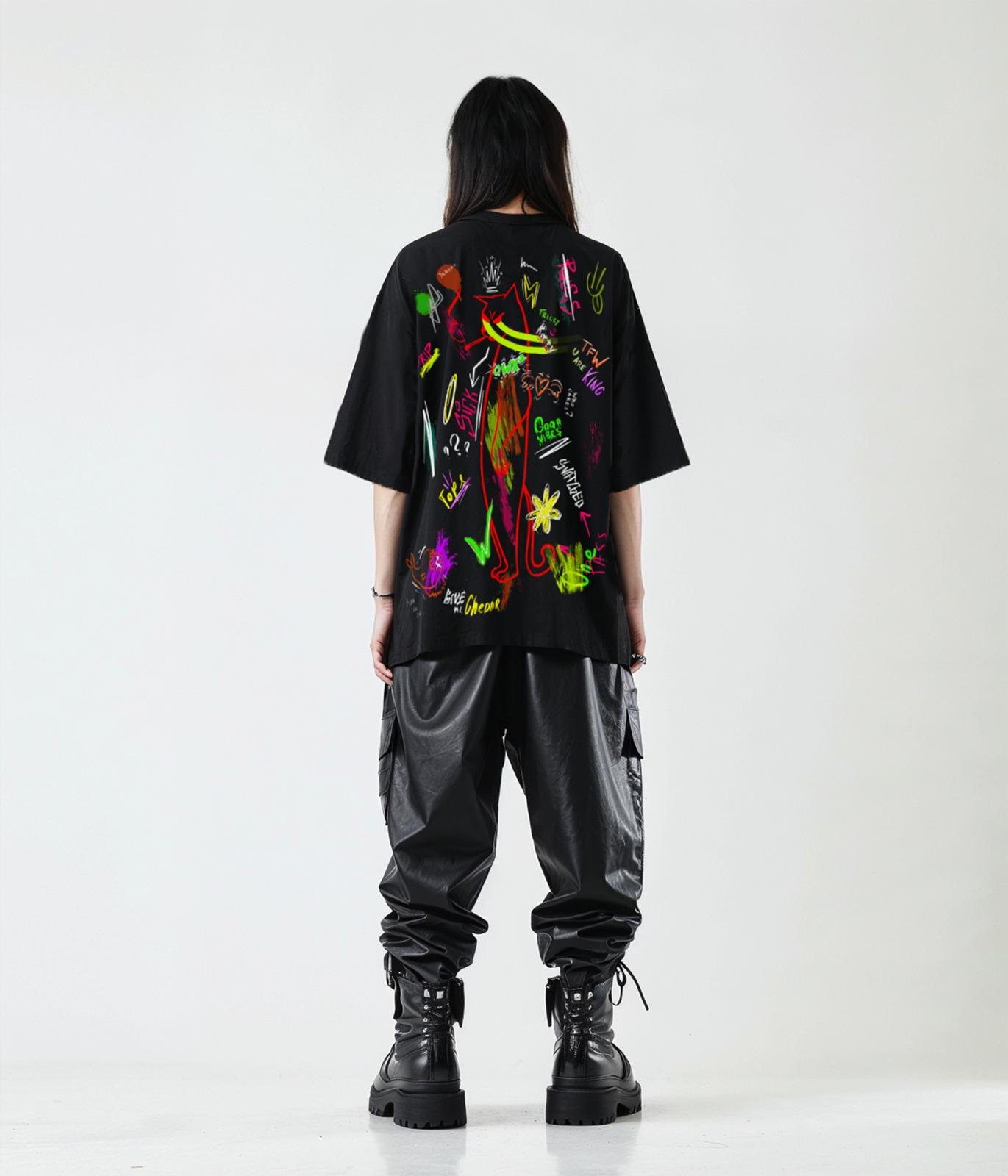 QWX2 T-shirt Oversize ArtBack Tricky